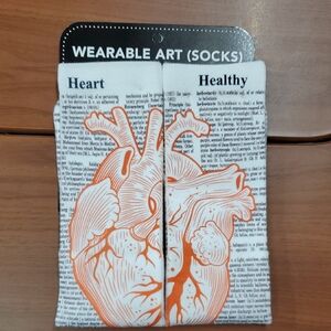 Heart Design Wearable Art Socks